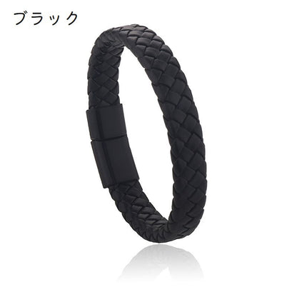 ブレスレット バングル メンズ アクセサリー 編み込み 縄 商品画像5