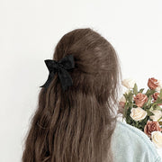 ヘアクリップ くちばしクリップ レディース リボン ヘアアクセサリー ベルベット風 定番 女性 女子 女の子 髪飾り 髪留め まとめ髪 ヘアアレンジ おしゃれ 清楚 エレガント きれいめ