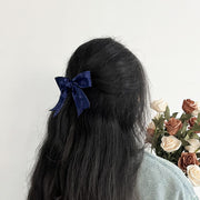 ヘアクリップ くちばしクリップ レディース リボン ヘアアクセサリー ベルベット風 定番 女性 女子 女の子 髪飾り 髪留め まとめ髪 ヘアアレンジ おしゃれ 清楚 エレガント きれいめ