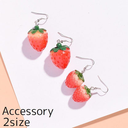 ピアス レディース 女性 アクセサリー フックピアス イチゴ 商品画像