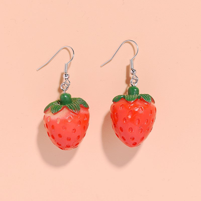 ピアス レディース 女性 アクセサリー フックピアス イチゴ 商品画像5