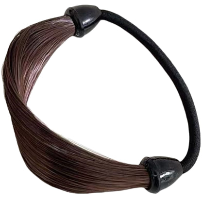 ヘアゴム ウィッグゴム レディース ヘアアクセサリー 髪ゴム 髪飾り ダークブラウン バリエーション画像