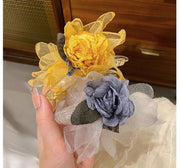 ヘアクリップ バンスクリップ レディース ヘアアクセサリー 髪飾り 髪留め まとめ髪 ヘアアレンジ 花飾り フラワー 挟む 簡単 女性用 婦人用 結婚式 パーティー お呼ばれ ロングヘア セミロング