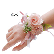 リストブーケ リストコサージュ アクセサリー ブレスレット リストレット ブライズメイド リボン ウェディング ブライダル 結婚式 花嫁