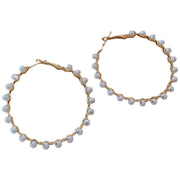 ピアス フープピアス アクセサリー レディース 女性 リング パール調 上品 かわいい おしゃれ プレゼント ギフト