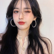 ピアス フープピアス アクセサリー レディース 女性 リング パール調 上品 かわいい おしゃれ プレゼント ギフト