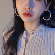 ピアス フープピアス アクセサリー レディース 女性 リング パール調 上品 かわいい おしゃれ プレゼント ギフト