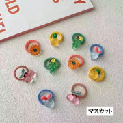 ヘアゴム 10本セット 髪ゴム 子供用 キッズ ベビー ヘアアクセサリー 髪飾り まとめ髪 アニマル 動物 フルーツ かわいい おしゃれ