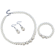 ネックレス ブレスレット ピアス 3点セット レディース 女性 アクセサリー 首飾り 腕飾り フェイクパール パール調 結婚式 入学式 エレガント おしゃれ 上品 大人女子 デート 記念日 誕生日 パーティー 2次会 フォーマル 贈り物 ギフト プレゼント お出かけ ファッション小物 フックピアス