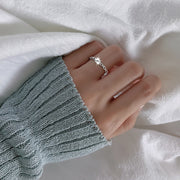 指輪 オープンリング アクセサリー レディース 女性 チェーン風 ラインストーン 開口 おしゃれ かわいい シルバーカラー ゴールドカラー ファッション小物 ギフト プレゼント