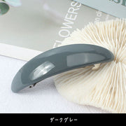 バレッタ ヘアクリップ 髪留め レディース ヘアアクセサリー まとめ髪 シンプル ヘアアレンジ 無地 単色 三日月型 ブラック グレー ブラウン