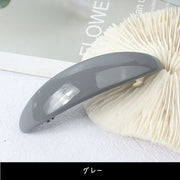 バレッタ ヘアクリップ 髪留め レディース ヘアアクセサリー まとめ髪 シンプル ヘアアレンジ 無地 単色 三日月型 ブラック グレー ブラウン