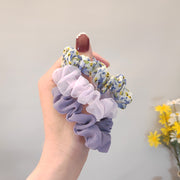 シュシュ 3個セット ヘアアクセサリー 女の子 子供用 キッズ ヘアゴム 髪飾り 髪留め まとめ髪 くしゅくしゅ 花柄 無地 可愛い