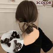 シュシュ ヘアゴム 髪ゴム レディース 女性用 ヘアアクセサリー 髪留め 髪飾り リボン 無地 可愛い おしゃれ 上品 まとめ髪 ヘアアレンジ おでかけ オフィス