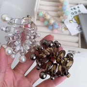 コイルポニー コイルアップポニー レディース 女性用 ヘアアクセサリー ヘアゴム ヘアポニー スパイラル スプリングゴム 水玉 ドット 髪留め 髪飾り ヘアアレンジ クルクル くるくる おしゃれ かわいい 簡単 便利