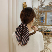 シュシュ ロング 主役級 ヒョウ柄 豹柄 レオパード レオパ ストライプ プリント レディース ヘアアクセサリー 髪飾り 髪留め ヘアゴム ロングリボン スカーフ まとめ髪 ヘアアレンジ おしゃれ 大人 女子 まとめ髪 ポニテ 花柄
