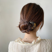 かんざし 簪 Uピン コーム レディース 女性 ヘアアクセサリー 髪飾り 髪留め べっ甲風 マーブル模様 U字 大きめ ヘアピン まとめ髪 和装 着物 浴衣 和装 洋装 上品 エレガント