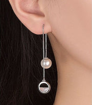 アメリカンピアス ベネチアンチェーン ロング レディース アクセサリー シルバーカラー 揺れる サークル フープ  フェイクパール 華やか 上品 エレガント 存在感 カジュアル おしゃれ 耳飾り 普段使い 婦人 普段使い ファッション小物 プレゼント 贈り物 誕生日 記念日 お出かけ プチギフト 高見え お呼ばれ パーティー 結婚式 卒業式 ウエディング 2次会