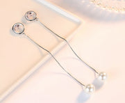 アメリカンピアス ベネチアンチェーン ロング レディース アクセサリー シルバーカラー 揺れる サークル フープ  フェイクパール 華やか 上品 エレガント 存在感 カジュアル おしゃれ 耳飾り 普段使い 婦人 普段使い ファッション小物 プレゼント 贈り物 誕生日 記念日 お出かけ プチギフト 高見え お呼ばれ パーティー 結婚式 卒業式 ウエディング 2次会