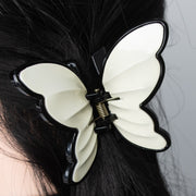 バンスクリップ ヘアクリップ ヘアアクセサリー レディース 蝶々 ヘアアレンジ 髪飾り 髪留め かわいい おしゃれ 綺麗 フェミニン 簡単 ファッション小物 女性用 婦人用 黒 白