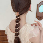コイルポニーフック コイルアップポニー 女性用 ヘアアクセサリー 髪留め 髪飾り スプリングヘアゴム ワイヤーポニー スパイラル ハート 可愛い