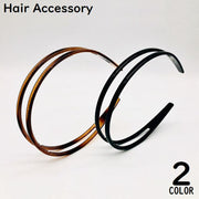 カチューシャ レディース 女性用 ヘアアクセサリー 髪飾り 髪留め 2連 滑り止め 無地 ヘアアレンジ まとめ髪 洗顔 おしゃれ