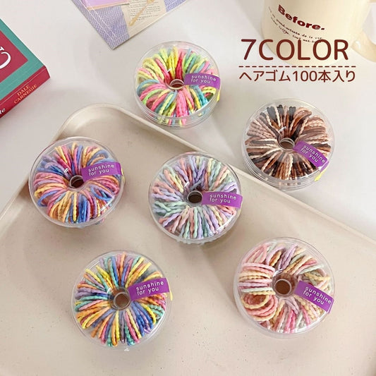 ヘアゴム 100本入 キッズ 子供用 髪ゴム ヘアアクセサリー 商品画像