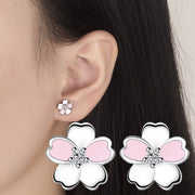 ピアス スタッドピアス レディース アクセサリー プレゼント 誕生日 シンプル 上品 かわいい 桜 花 フラワー ラインストーン 華奢 小ぶり ビジュー 宝石風 天然石風 ピンク シルバーカラー 普段使い お出かけ お呼ばれ 可愛い おしゃれ きれいめ 女性 彼女 妻 嫁 大人女子 婦人 ガールズ ギフト 贈り物 記念日 母の日 ホワイトデー クリスマス
