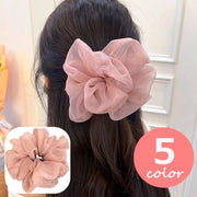 シュシュ レディース ヘアアクセサリー 髪留め ヘアアレンジ ポニーテール ハーフアップ ふわふわ かわいい 可愛い おしゃれ シンプル 白 黒 ピンク