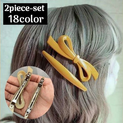 バレッタ 2個セット レディース ヘアアクセサリー シンプル 無地 商品画像