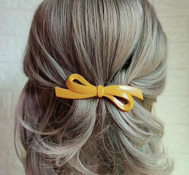バレッタ 2個セット レディース ヘアアクセサリー シンプル 無地 商品画像2