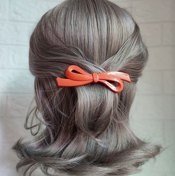 バレッタ 2個セット レディース ヘアアクセサリー シンプル 無地 商品画像3