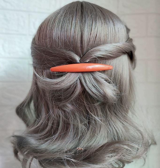 バレッタ 2個セット レディース ヘアアクセサリー シンプル 無地 商品画像4