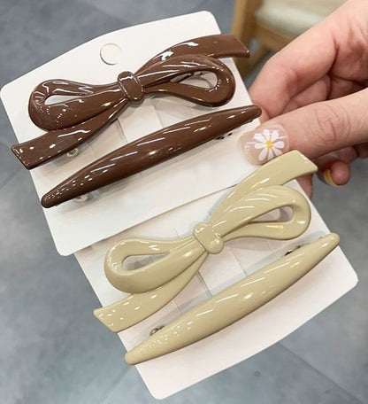バレッタ 2個セット レディース ヘアアクセサリー シンプル 無地 商品画像5
