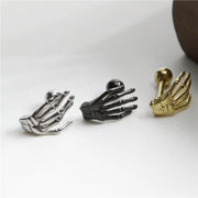 ボディピアス 単品 ストレートバーベル 軟骨ピアス レディース アクセサリー 手 ハンド 骨 骸骨 かっこいい おしゃれ