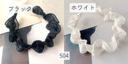 カチューシャ レディース ヘアアクセサリー フリル ブラック ホワイト シンプル ボリューム感 かわいい