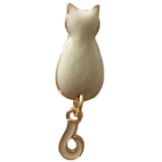 ピアス スタッドピアス バックキャッチピアス レディース 女性 アクセサリー アシンメトリー 猫 ネコ ねこ 肉球 パール風 フェイクパール ゴールドカラー かわいい