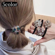 ヘアゴム ヘアアクセサリー レディース 女性用 ラインストーン 髪ゴム リボン 単品 キラキラ 髪飾り 髪留め ポニーテール ヘアアレンジ かわいい おしゃれ 華やか 上品 デイリー お出かけ 普段使い プレゼント ギフト