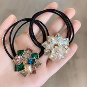 ヘアゴム ヘアアクセサリー レディース 女性用 ラインストーン 髪ゴム リボン 単品 キラキラ 髪飾り 髪留め ポニーテール ヘアアレンジ かわいい おしゃれ 華やか 上品 デイリー お出かけ 普段使い プレゼント ギフト
