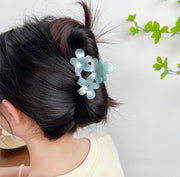 バンスクリップ ヘアクリップ レディース 女性 ヘアアクセサリー 髪留め 髪飾り まとめ髪 大きめ フラワー ファッション小物 ラインストーン かわいい おしゃれ 上品 大人かわいい きれいめ 挟む プレゼント 緑 茶 灰 ベージュ 黄 ピンク 紫 白