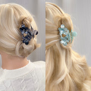 バンスクリップ ヘアクリップ レディース 女性 ヘアアクセサリー 髪留め 髪飾り まとめ髪 大きめ フラワー ファッション小物 ラインストーン かわいい おしゃれ 上品 大人かわいい きれいめ 挟む プレゼント 緑 茶 灰 ベージュ 黄 ピンク 紫 白
