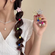 コイルアップポニー タイトポニー レディース 女性 ヘアアクセサリー ファッション雑貨 スプリングゴム ビーズ カラフル ポップ 透明 カジュアル ポップ 可愛い キュート ガーリー おしゃれ