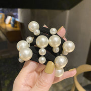 ヘアゴム 4本セット 髪ゴム レディース 女性 婦人 ヘアアクセサリー ファッション小物 パール調 フェイクパール 髪飾り まとめ髪 かわいい おしゃれ