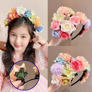 カチューシャ 子供 キッズ 女の子 ヘアアクセサリー 髪飾り 髪留め 滑り止め クリップ付き 花 フラワー ヘアアレンジ まとめ髪