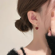 リングピアス 1ペア レディース アクセサリー フープピアス 中折れ ハート キュート かわいい おしゃれ フェミニン 女性 大人女子 プレゼント 贈り物 誕生日 記念日 彼女