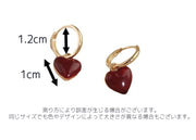 リングピアス 1ペア レディース アクセサリー フープピアス 中折れ ハート キュート かわいい おしゃれ フェミニン 女性 大人女子 プレゼント 贈り物 誕生日 記念日 彼女