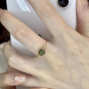指輪 オープンリング レディース 女性 アクセサリー ゴールドカラー ビーズ 一粒 シンプル お洒落 可愛い ファッション小物