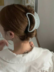 バンスクリップ ヘアクリップ 韓国 レディース シンプル おしゃれ 可愛い トレンド カチモリ ヘアアクセサリー 韓国っぽ シャーベットカラー まとめ髪 髪飾り