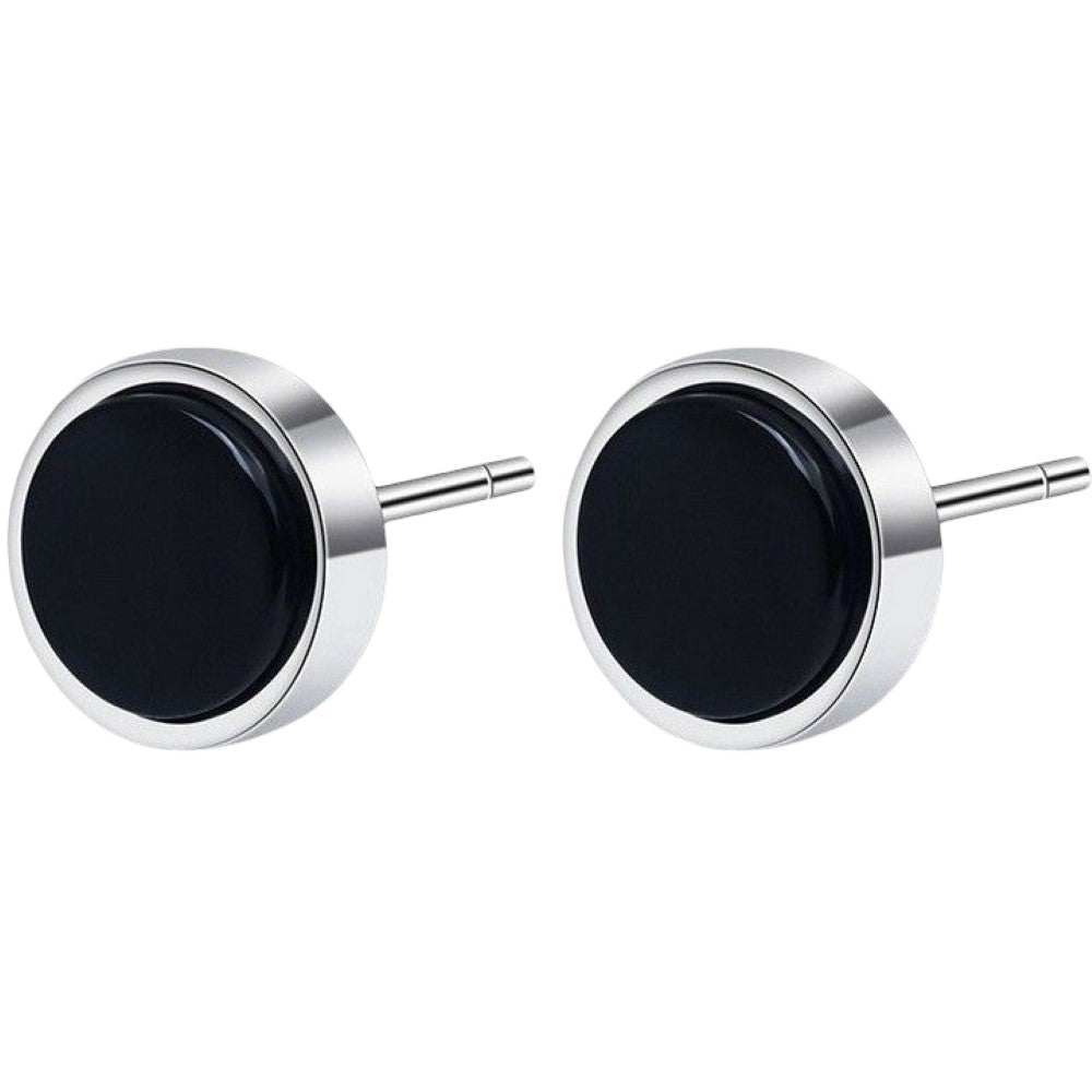 リングピアス 片耳 単品 1個 フープピアス スタッドピアス ブラック8mm バリエーション画像