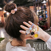 ヘアゴム ヘアアクセサリー 髪飾り レディース 女性 アクセサリー ビーズ ボール 丸 ストーン タグ ファッション小物 まとめ髪 ヘアアレンジ カジュアル かわいい キュート おしゃれ お出かけ 通勤 ギフト プレゼント 黄 ピンク 青 黒
